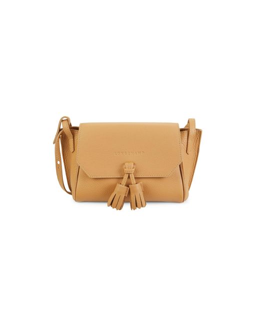 Longchamp Yellow Penelope Leather Crossbody Bag