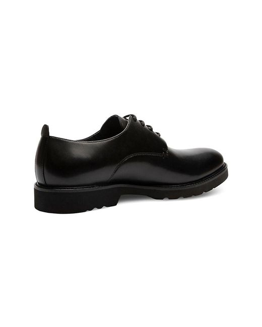 Blake McKay Black Powell Lug Sole Derby Shoes for men