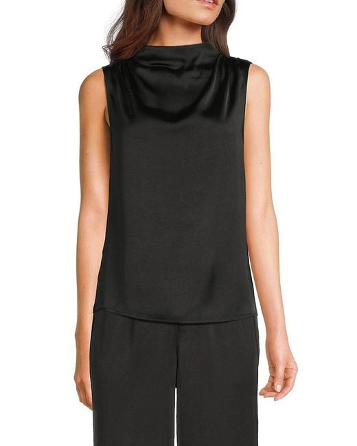 Rag & Bone Black Draped Sleeveless Top