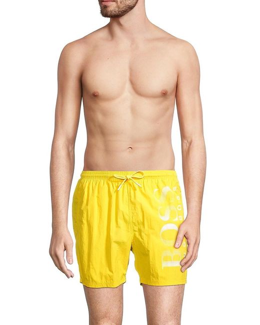 BOSS by HUGO Octopus Shorts Yellow for Men Lyst