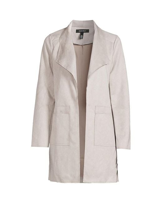 Long open cheap front coat