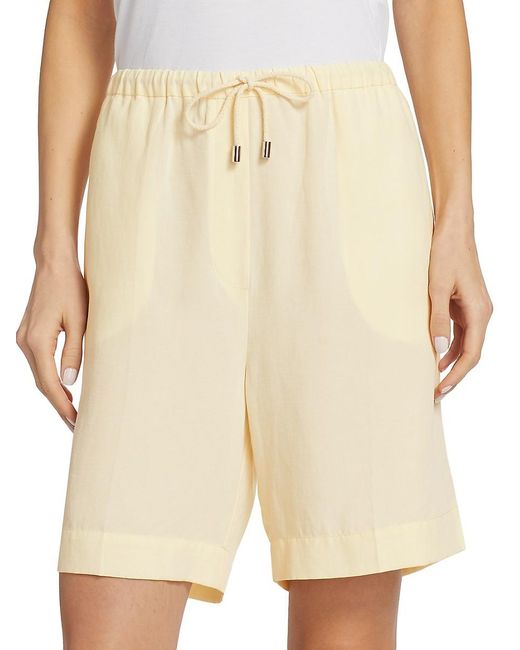 Totême  Natural Pressed-Crease Drawstring Shorts