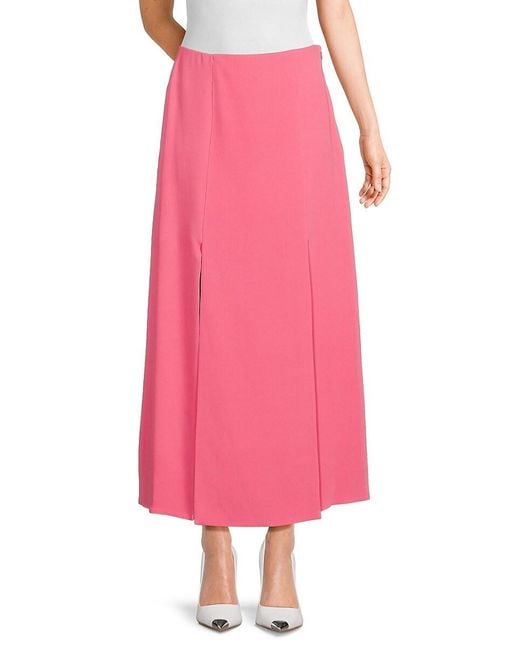 Valentino Pink Silk Maxi Skirt