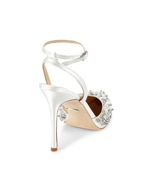 Badgley Mischka Nicolitie Embellished Ankle Strap Pumps in