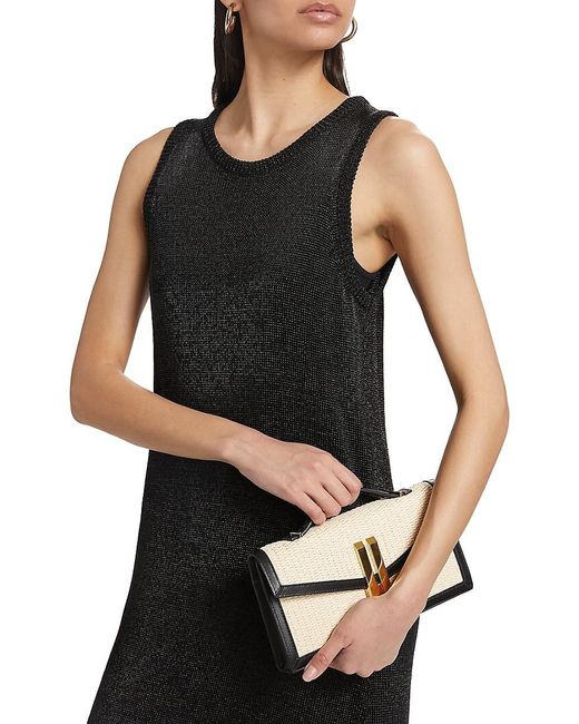 If Only Studio Black Metallic Knit Scoopneck Midi-Dress