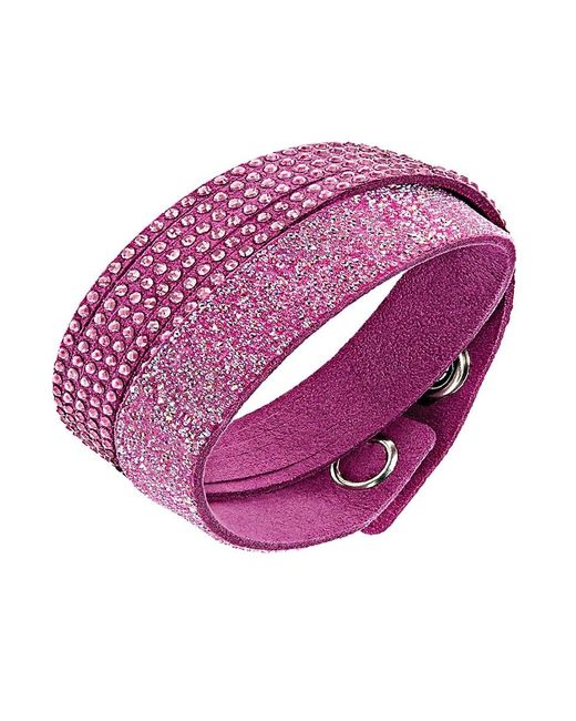 Swarovski Slake Double Wrap Bracelet in Pink Lyst
