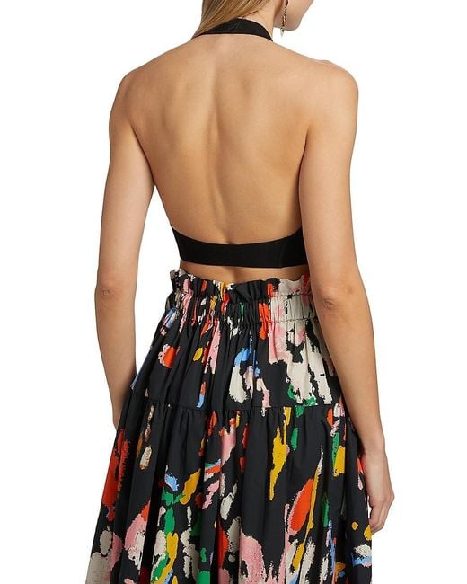 A.L.C. Black A. L.C. Rory Halterneck Crop Top