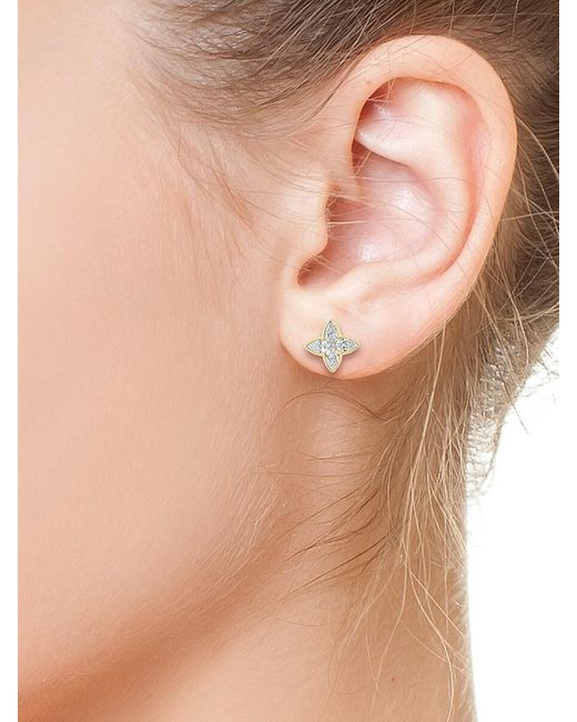 Effy Metallic 14K & 0.95 Tcw Lab-Grown Diamond Earrings