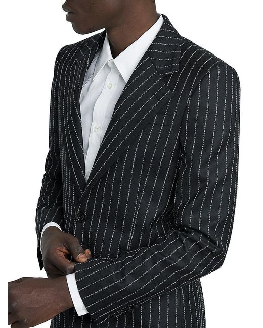 Alexander McQueen Blue Neat Shield Single-Breasted Jacket for men