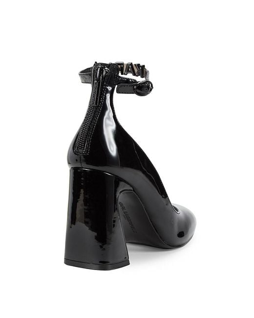 Karl Lagerfeld Black Pavla 90Mm Block Heel Pumps