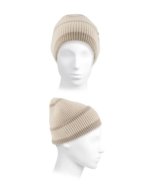 Rag & Bone Blue Blake Striped Wool Beanie