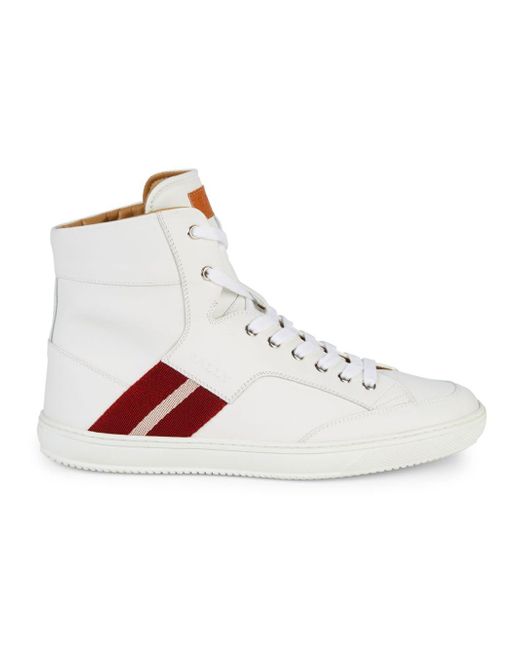 Bally White Oldani High-top Leather Sneakers for men