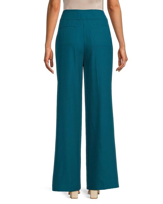 Calvin Klein Green Straight-Leg Flat-Front Pants