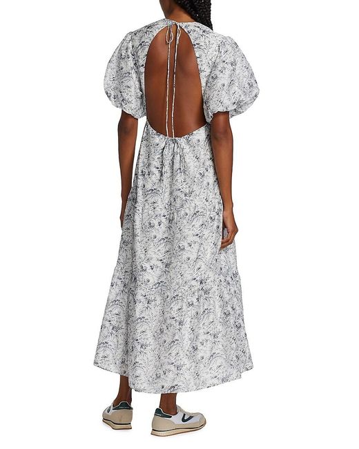 Sir Gray Dimitri Tiered Open-Back Midi-Dress