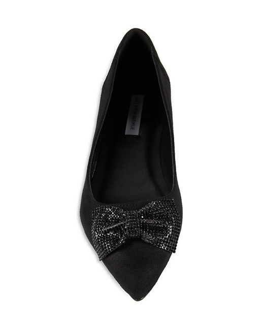Saks Fifth Avenue Black Sutton Embellished Bow Ballet Flats