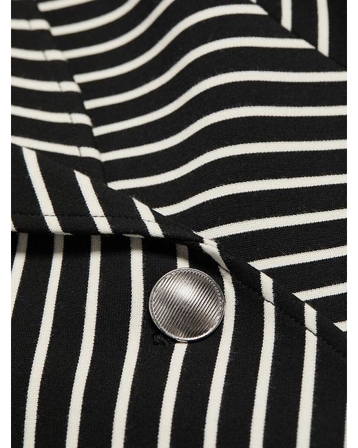 Tahari Black Striped Single Breasted Blazer