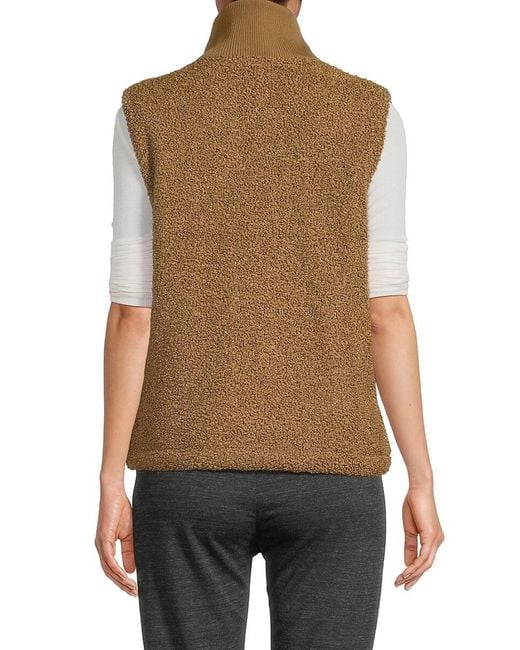 Andrew Marc Green Faux-Shearling Vest