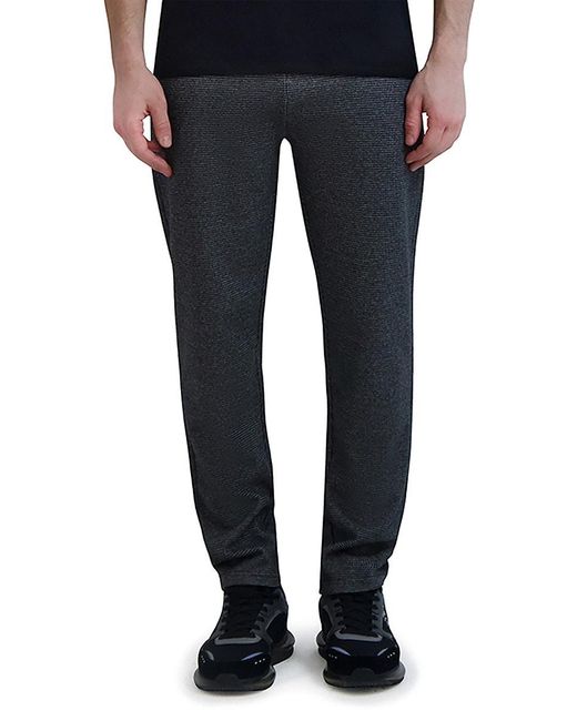 Karl Lagerfeld Gray Textured Drawstring Track Pants for men