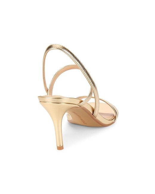 Saks Fifth Avenue Metallic Goldtone Slingback Sandals for men