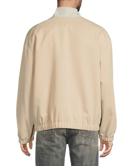 Opening Ceremony Natural Colorblocked Mock Turtleneck Anorak Jacket for men