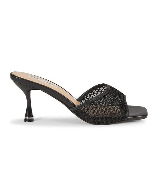 Saks Fifth Avenue Black Gianna 76Mm Mesh Sandals