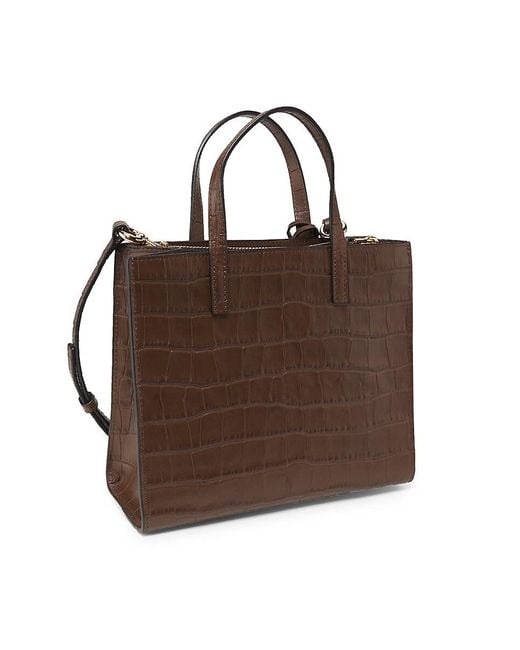 Marc Jacobs Brown Mini Grind Leather Tote Bag