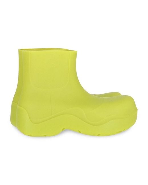Bottega Veneta Yellow Icon Puddle Rain Boots