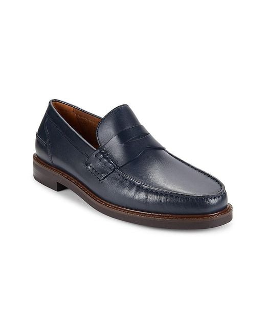 Cole Haan Blue Pinch Prep Leather Penny Loafers for men