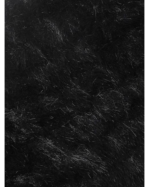 Surell Black Faux Fur Loop Scarf