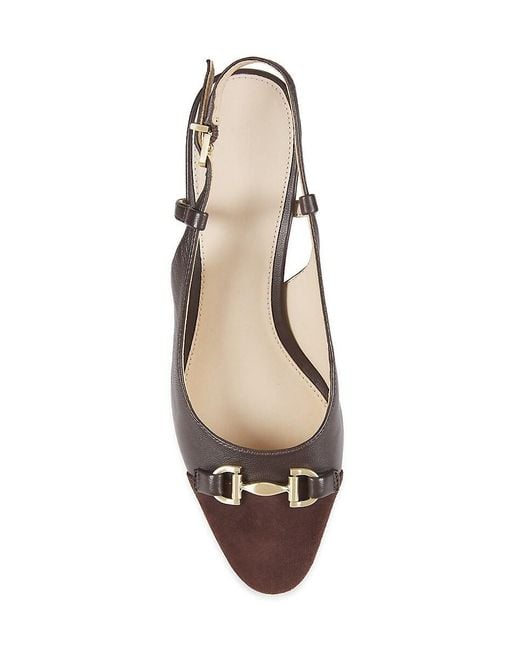 J.McLaughlin Brown J. Mclaughlin Agyness 45Mm Leather Slingback Pumps