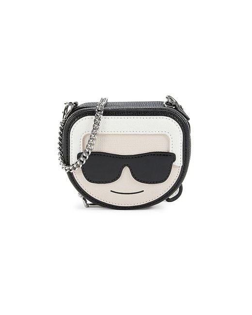 Leather mini bag Karl Lagerfeld Blue in Leather - 43097057