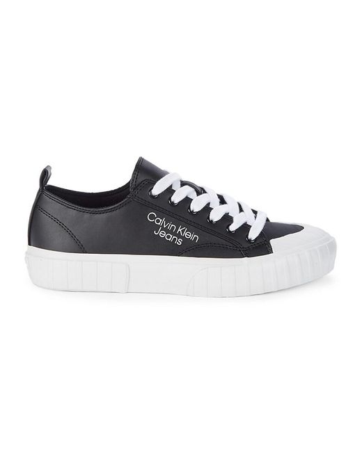Calvin Klein Synthetic Kcveky Logo Sneakers in Black | Lyst