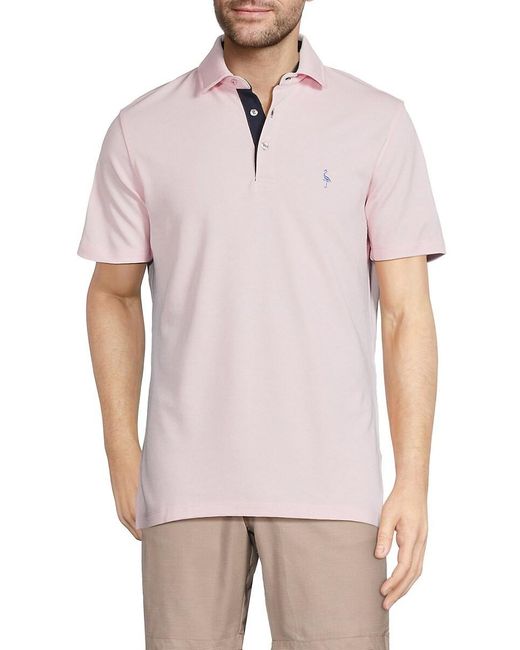 Tailorbyrd White Contrast Polo for men