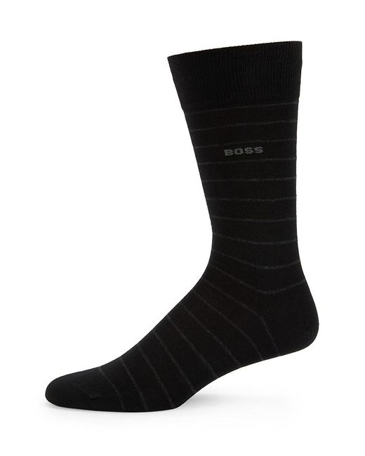 Boss Black Brad Striped Socks for men