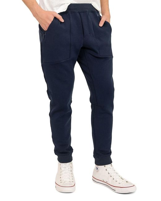 PINOPORTE Blue Solid Joggers for men