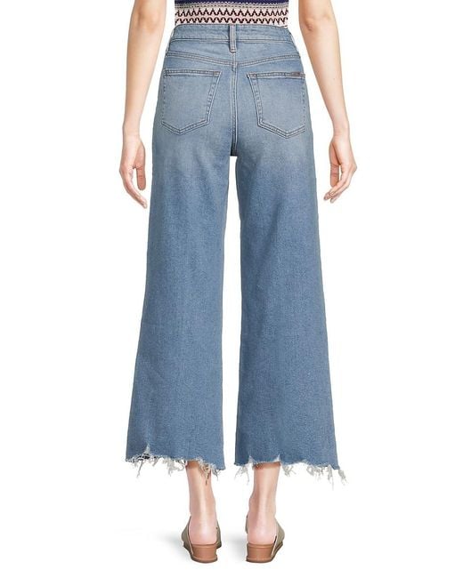 Joe's Jeans Blue Cropped Wide Leg Jeans