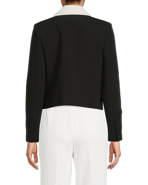 Karl Lagerfeld Black Contrast Trim Blazer