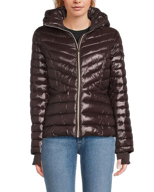 BCBGeneration Black Missy Chevron Quilted Jacket