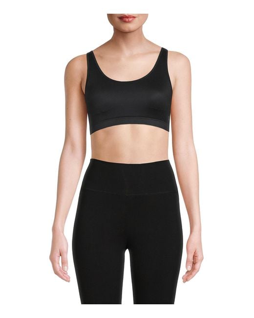 Tommy John Synthetic Second Skin Sports Bra in Black Lyst