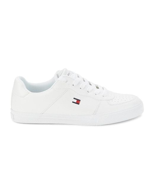 Tommy Hilfiger White Lelini Low Top Court Sneakers