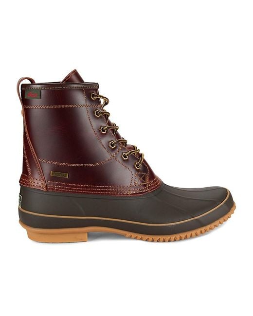 G.H.BASS Brown Duclair Leather Duck Boots for men
