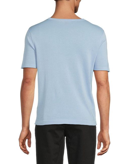 Saks Fifth Avenue Brown Short Sleeve Knit T-Shirt for men