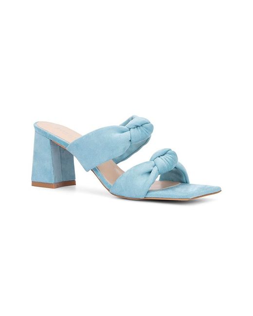 TORGEIS Flamingo Twist Knot Square Toe Sandals in Blue | Lyst Canada