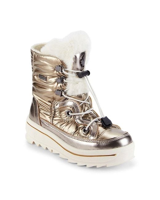 Pajar White Kid's Tacey Metallic Boots