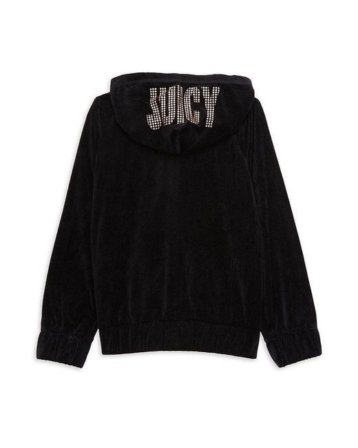 Juicy couture black online velour hoodie