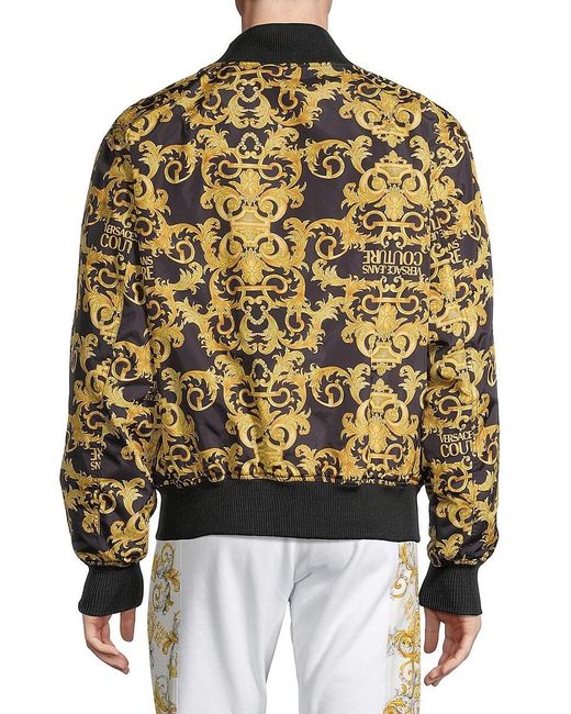 Versace Synthetic Baroque-print Bomber Jacket in Black for Men | Lyst Canada