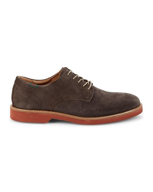G.H.BASS Brown Pasadena Suede Derby Shoes for men