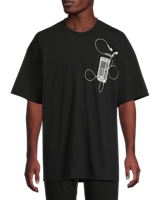Off-White c/o Virgil Abloh Black Scan Arr Over Cotton T-shirt for men