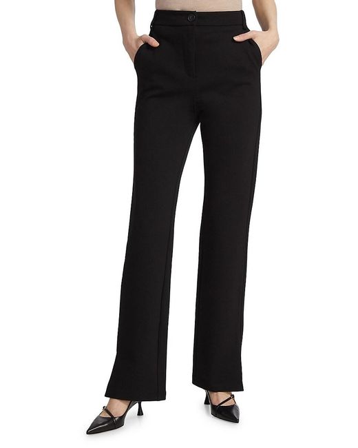 Saks Fifth Avenue Black Collection Straight-Leg Split-Hem Pants