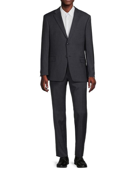 Tommy Hilfiger Black Wool Blend Suit for men